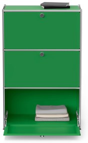 Kovová komoda »CN3« s výklopnými priečinkami, zelená
