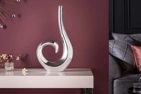 Moderná dekoratívna váza Hokai strieborná 47cm
