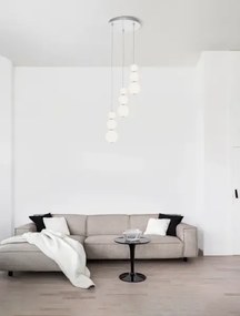 Dizajnový LED luster Perla 31 chróm