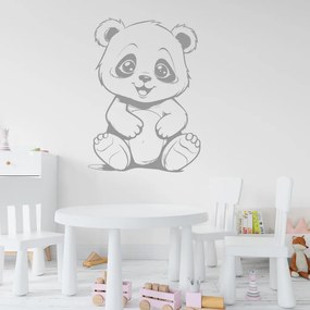 Veselá Stena Samolepka Roztomilý medvedík Farba: šedá, Veľkosť: 80 x 58 cm