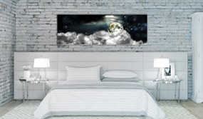 Artgeist Obraz - Moon in the Clouds Veľkosť: 120x40, Verzia: Na talianskom plátne