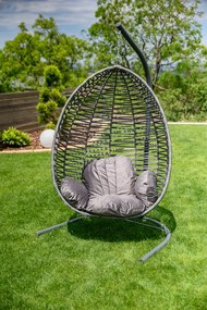 AKCIA Svetlosivé závesné kreslo bez stojana NARS II. akosť