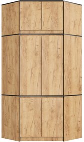 Nadstavec na rohovú šatníková skriňa CLP 100 cm dub craft