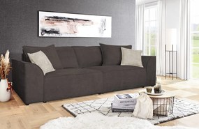 Pohovka John, hnedá látka so štruktúrou