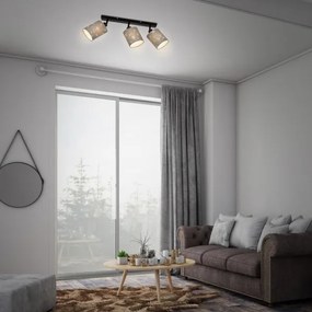 Briloner 2078-034 - Bodové svietidlo SPOTLIGHT 3xE27/25W/230V šedá/čierna