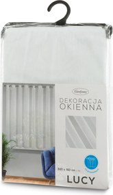 ZÁCLONA NA KRÚŽKOCH LUCY 300X160 CM BIELA