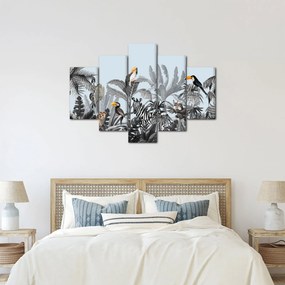 Obraz zvierat v tropickom lese (150x105 cm)