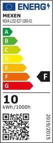 Mexen Nova, LED žiarovka E27, C37, 10W, Studená - 6500K, 1055 lm - L102-E27-1065-01