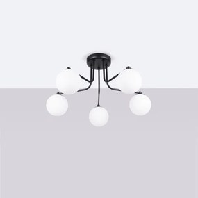 Sollux SL.1663 - Luster na tyči ASTRAL 5xG9/8W/230V čierna