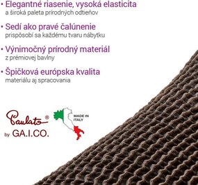 Bielastické poťahy COSTINA tabaková sedačka s otomanom vpravo (š. 170 - 300 cm)