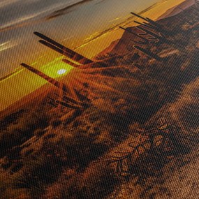 Obraz - Koniec dňa v arizonskej púšti (90x60 cm)