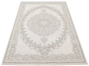 Koberec Allora Plus F345A ornament, strieborný / sivý