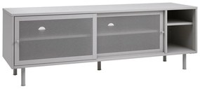Sivý kovový TV stolík 160x55x45 cm Veep – Unique Furniture