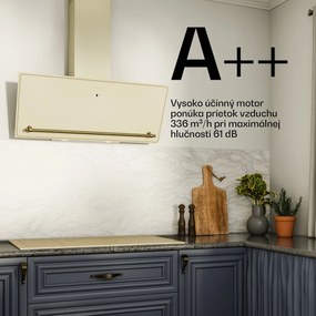 Klarstein Victoria šikmý digestor 90 cm prietok vzduchu 336 m³/h