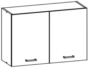 Horná kuchynská skrinka Estell EZ5 G80. Vlastná spoľahlivá doprava až k Vám domov. 762603