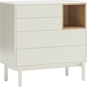 Teulat Corvo komoda so zásuvkami - Biela - 90 cm