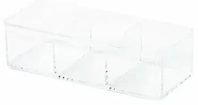 Compactor Organizér na šperky a kozmetiku číra, 3 priehradky