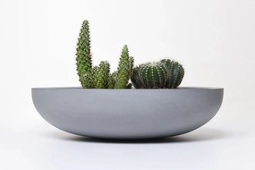 Okrasná miska PLANA, sklolaminát, Ø 34 cm, beton sivá