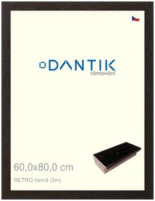 DANTIK rám na obraz 60x80 | RETRO černá (Plexi Čiré)