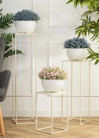 STOJAN NA KVETINÁČ SIMPLE 40X24X24 CM KRÉMOVÁ