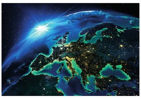 Samolepiaca fototapeta žiarivá modrá planéta