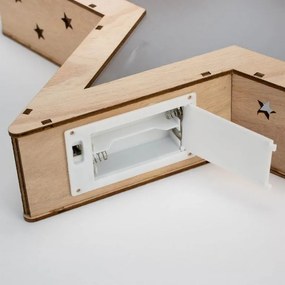 Nexos 65859 Vianočná drevená hviezda s 3D efektom - 10 LED