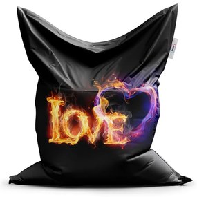 Sedací vak Classic Love - detský, čierna