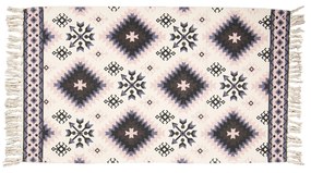 Bavlnený koberec so farebnými ornamentmi a strapcami - 140*200 cm