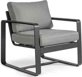 Sivé kovové záhradné kreslo Merrigan – Bizzotto