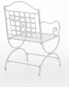 Kovová stolička Lotta s područkami - Biela antik