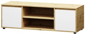 TV stolík Norman TV-E-2D - biela / dub wotan