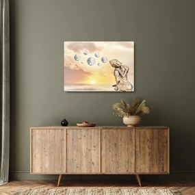 Sklenený obraz - Čas meditácie (70x50 cm)