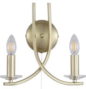 Searchlight 4162-2SB - Nástenné svietidlo ASCONA 2xE14/60W/230V