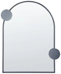 Kovové nástenné zrkadlo 69 x 80 cm čierne AULON Beliani