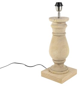 Rustikálna stolná lampa bez tienidla z prírodného dreva - Catnip