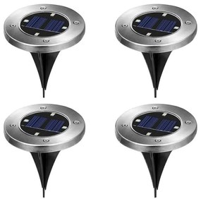 Zabudovateľné vonkajšie solárne svietidlo, 4 ks