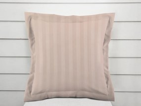 Biante Damašková obliečka na vankúš s lemom Atlas Grádl DM-017 Púdrovo béžová - pásiky 2 cm 30 x 50 cm