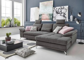 XXXLutz ROHOVÁ SEDAČKA, textil, sivá Sit & More - Sedačky - 000144005515