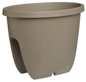 Gardenico Balkónový kvetináč na zábradlie Balconia OVI taupe, pr. 30 cm