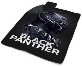 Sablio Plážová deka BLACK PANTHER z profilu Čierny: 200x140 cm