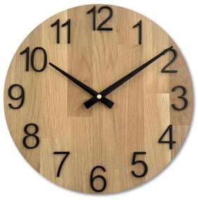 Dubové hodiny na stenu s arabskými číslicami I SENTOP MAS016-OSMO-3041-heads/black