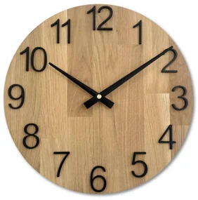 Dubové hodiny na stenu s arabskými číslicami I SENTOP MAS016-OSMO-3041-heads/black