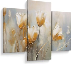 Obraz - Maľba tulipánov (90x60 cm)