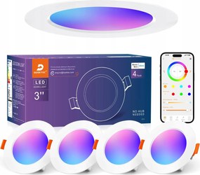 Stropný reflektor Dusktec spoty Led 10W Rgbw 230V IP44 App ovládaný 4 ks