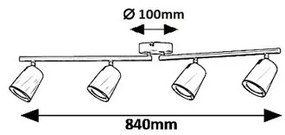 Rabalux 5048 - LED Bodové svietidlo SOLANGE 4xLED/6W/230V