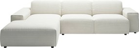 XXXLutz ROHOVÁ SEDAČKA, textil, biela Livetastic - Sedačky - 001581035501