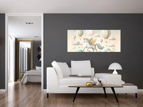 Obraz - Šťastný jednorožec (120x50 cm)