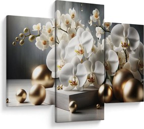 Obraz - Orchidea a zlaté gule (90x60 cm)
