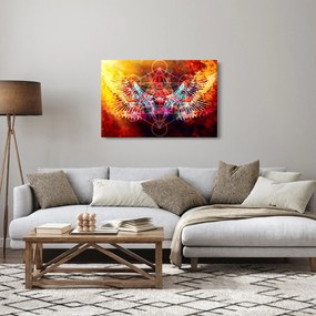 Obraz - Merkaba s krídlami, abstrakcia (90x60 cm)
