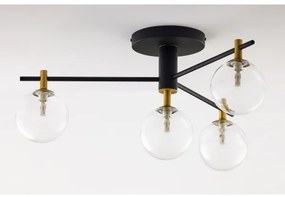 Jupiter 2034 - Prisadený luster FIGARO 4xG9/10W/230V čierna/zlatá/béžová/číra